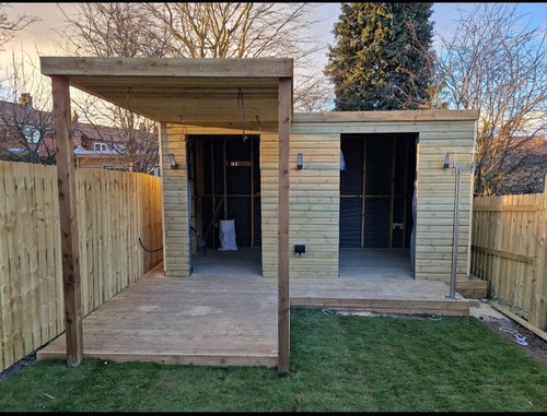 Fully installed log cabin - installed,