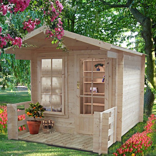 Log cabin garden - garden, room