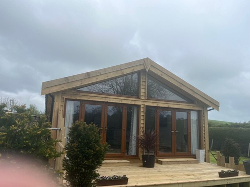 Caravan log cabin timber home - log,