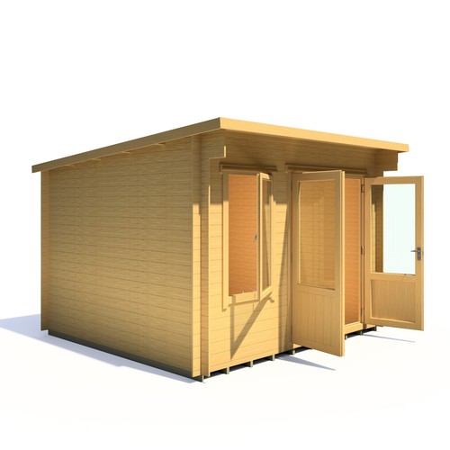 Log cabin garden - log, office
