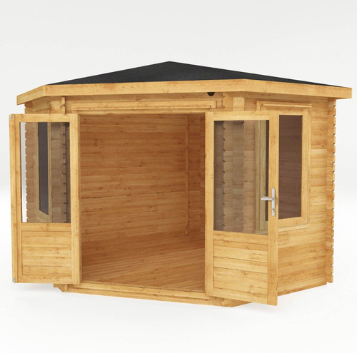 3x3m corner log cabin - corner,