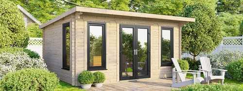 44mm cabin pent log cabins - pent,
