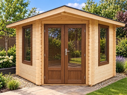 Corner cabin 3mx3m 28mm - 3mx3m, 28mm/