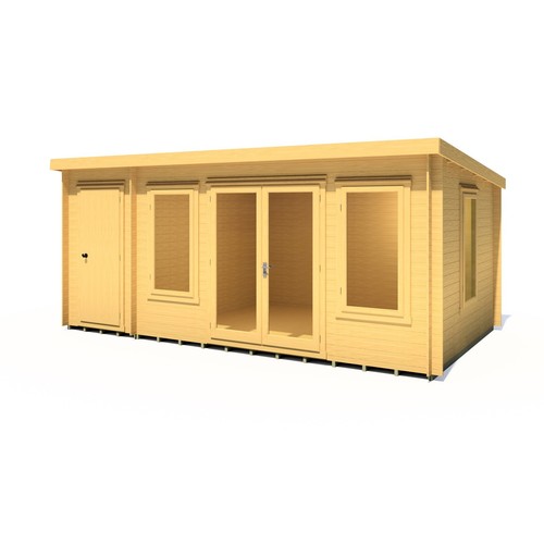 Log cabin garden - garden, office