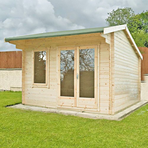Garden log cabin office - office, room